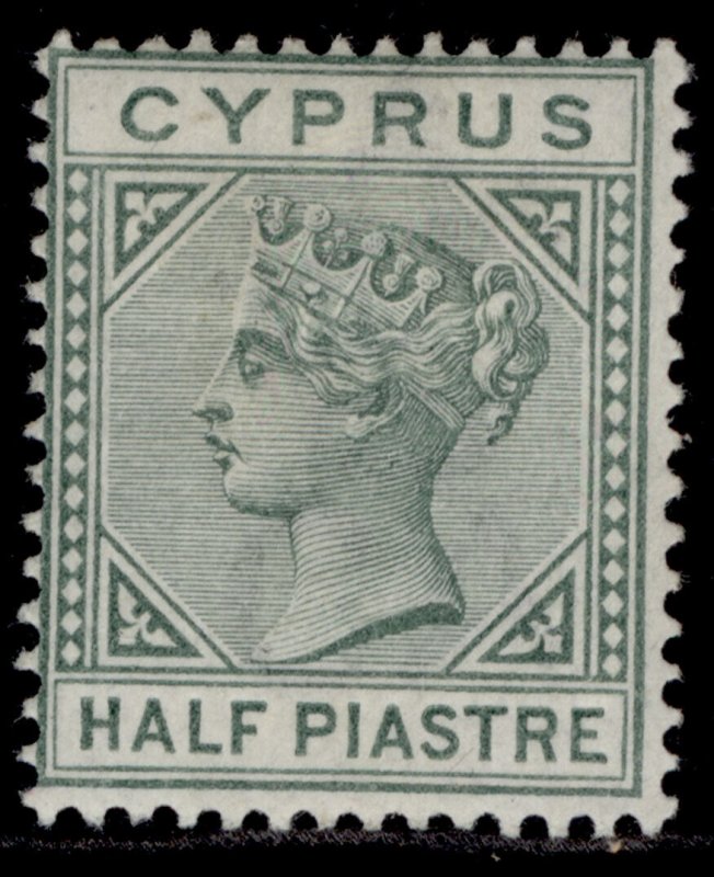 CYPRUS QV SG31, ½pi dull green, M MINT. Cat £16.