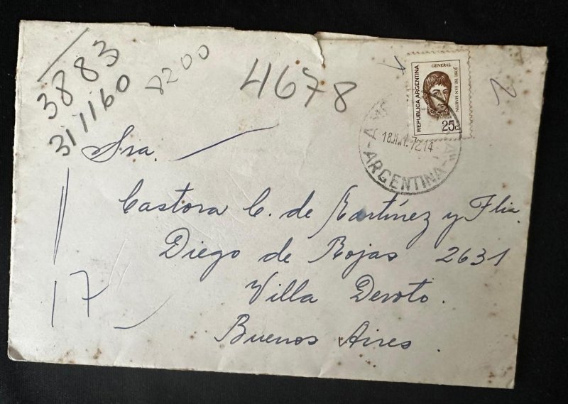 CM) 1972. ARGENTINA. GENERAL JOSÉ DE SAN MARTÍN. INTERNAL MAIL. XF