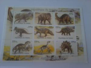 GUINEA GUINEE SHEET DINOSAURS