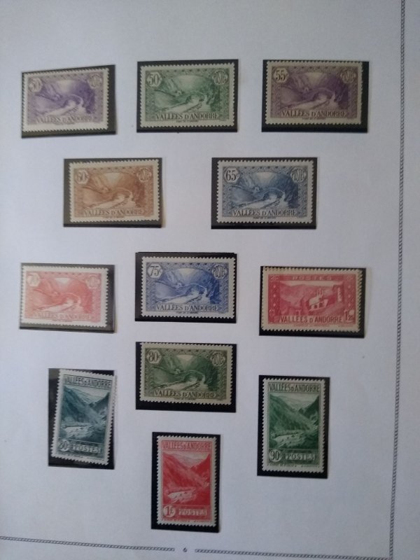 collection on pages Andorra (French) 23-63A mint complete most MNH CV $1250
