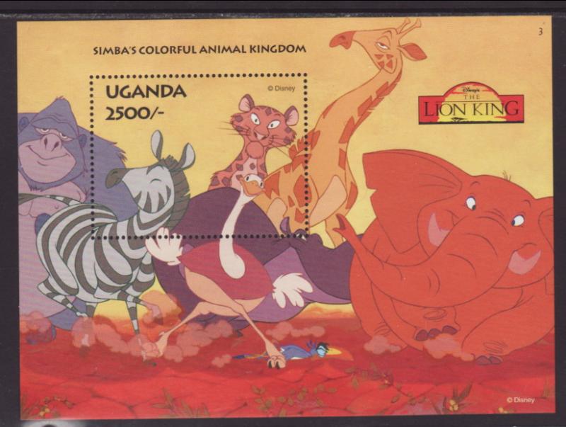 Uganda 1268 Disney's Souvenir Sheet MNH VF