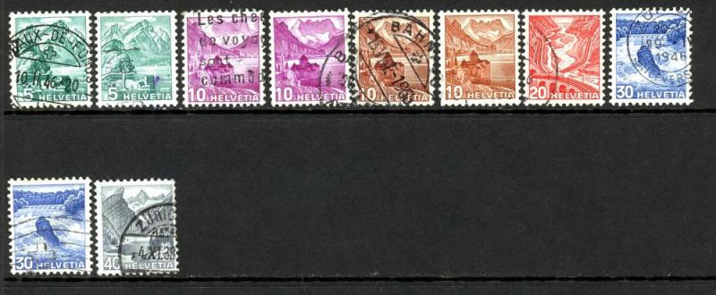 Switzerland 227//236 Used (Short Set)