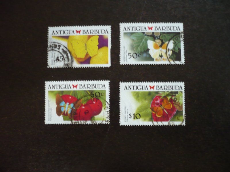 Stamps - Barbuda - Scott# 1017-1019,1024 - Used Part Set of 4 Stamps
