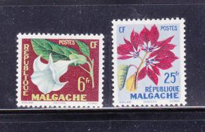 Malagasy Republic 301-302 Set MHR Flowers (A)