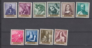 J45854 JL,Stamps 1963 spain set mnh #1159-68 art