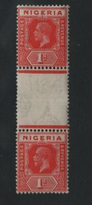 Nigeria SG #16c Very Fine Never Gutter Pair