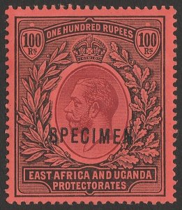 EAST AFRICA & UGANDA 1912 KGV 100R SPECIMEN. MNH **. normal cat £9500.