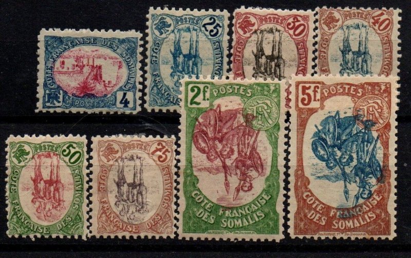 Somali Coast 36, 41-45, 46 &48 Inverts.  Mint hinged