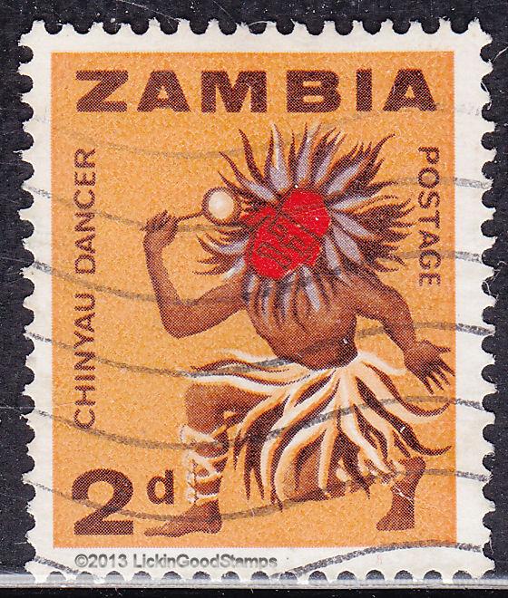 Zambia 6 USED 1964 Chinyau Dancer