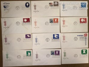 US ENVELOPES FDCs BIG COLLECTION SET 50 DIFFERENT FARNAM 1946-1991 UNADDRESSED