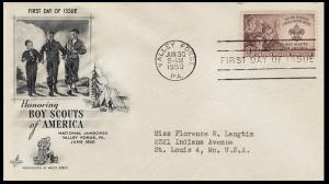 Boy Scouts 1950 (Artcraft) Typed FDC  BIN 3579