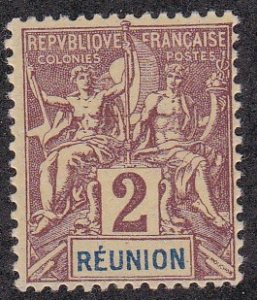 Reunion Sc #35 Mint Hinged; Mi #33