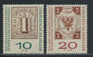 GERMANY SC# B366a & 67a VF LH 1959