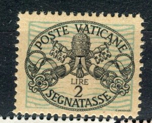 VATICAN; 1945 early Postage Due issue fine Mint hinged 2L. value