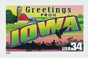 2002 34c Greetings from America, Iowa Scott 3575 Mint F/VF NH