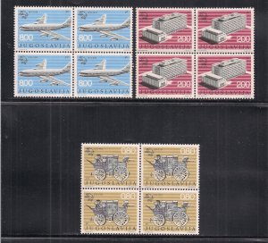 YUGOSLAVIA  SC# 1182-84  BK/4  FVF/MNH  1974