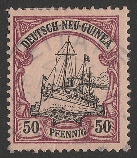 NEW GUINEA - GERMAN Postmark 'Eitape DNG' cds on Yacht 50pf. Expertised.