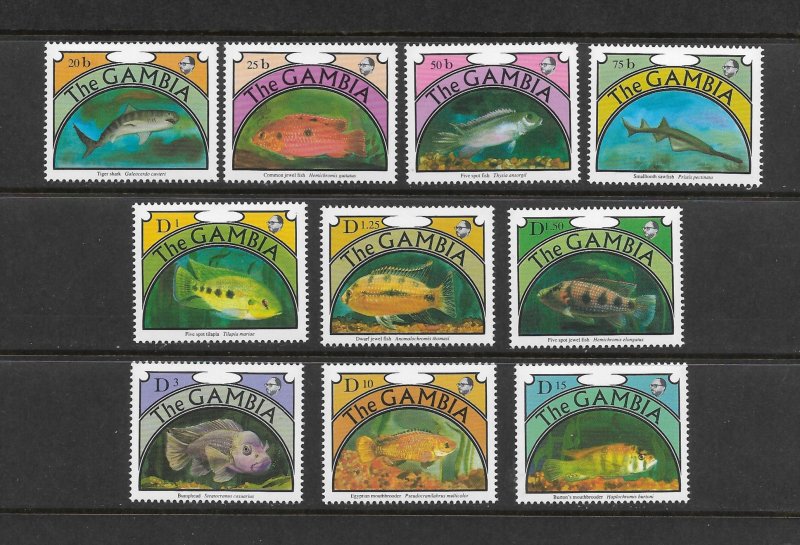 FISH - GAMBIA #1120-9  MNH