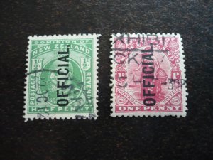 Stamps - New Zealand - Scott# O33-O34 - Used Part Set of 2 Stamps