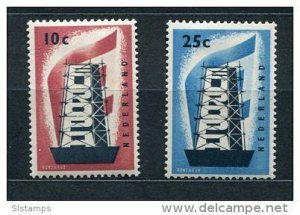 Netherlands 1956 Sc 368-9 MH Rebuilding Europe CV $72.50