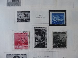 Romania 1949-1955 Stamp Collection many on Scott Intl Album Pages