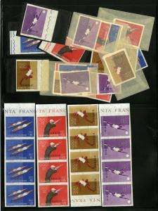 San Marino Lot of 11 Stamp Sets 1964 Olympic Saggio Specimen Overprints Rare