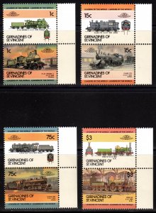 Grenadines of St.Vincent 1985 Mi#363/370 LOCOMOTIVES III SERIES (8) MNH