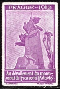 1912 Czechoslovakia Poster Stamp Unveiling Of The François Palacký Monument