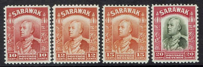 SARAWAK 1934 RAJA VYNER BROOKE 10C 12C 15C AND 20C 