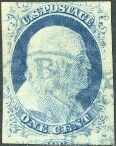 #9 USED WITH BLUE CANCEL VF-XF GEM POS49R1L BN9036