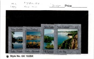 New Zealand, Postage Stamp, #784-787 Used, 1983 Lakes (AB)