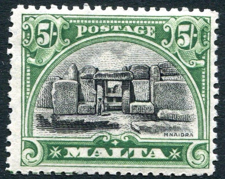 MALTA-1926 5/- Black & Green Sg 171 UNMOUNTED MINT V23455