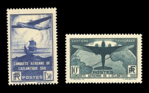 France C16-17, $735, 1936 South Atlantic, set of two, never hinged