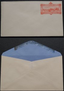 Hawaii blue inside 4k Postal Stationery Cover 1890s unused