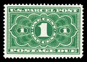 Scott JQ1 1913 1c Parcel Post Due Issue Mint VF OG LH Cat $8