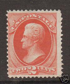 US Sc 178 MLH. 1875 2c vermillion Jackson, Scarce  