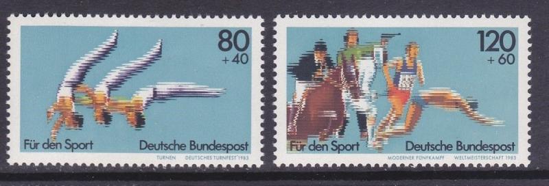 Germany B609-10 MNH 1983 Sports Championships Gymnastics Pentathlon Set