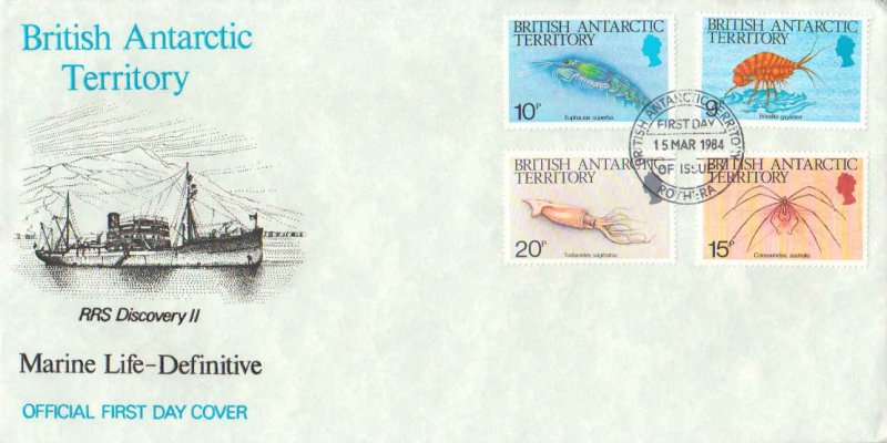 British Antarctic Territory Scott 110-112 Unaddressed.