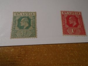 St Lucia  #  57-58  MH