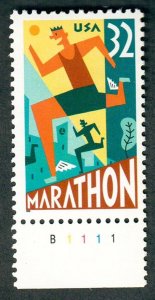 3067 Marathon MNH plate number single - PNS