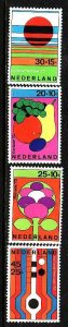 Netherlands-Sc#B481-4- id6-unused NH semi-postal set-Summer Festivals-1972-