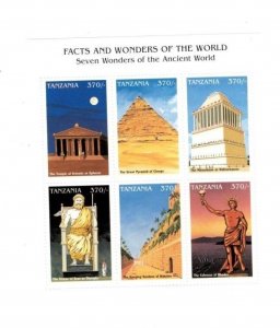 Special lot, numerous Tanzania 1997 - Seven Ancient Wonders - Sheet of 6 - MNH