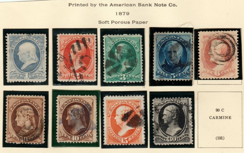 19th Century #182-190 (9 Different)