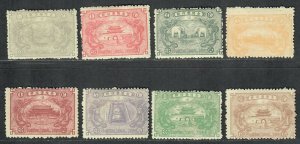 $China Nanking Local Post Sc#1-8 M/H/F-VF, complete set, #2 has sm. thin