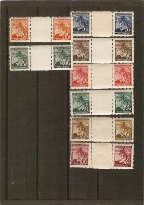 Czechoslowakia - Bohemia & Moravia, cpl. set of gutter pairs