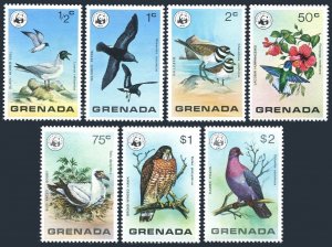 Grenada 849-856, MNH. Mi 881-887, Bl.70. WWF 1978. Gull, Petrel, Killdeer, Ibis,