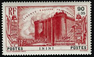 Inini French Revolution Semi-Postal Sc B3 VF Mint.hr...Make me an Offer!