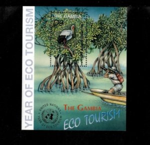 Gambia 2002 - Eco Tourism - Souvenir Stamp Sheet - Scott #2653 - MNH