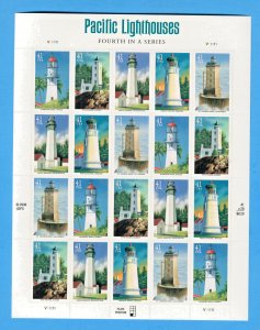 4146-50 PACIFIC LIGHTHOUSES FULL MINT SHEET MNH