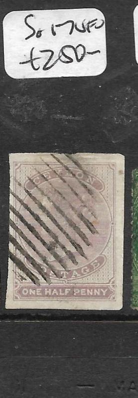 CEYLON (PP0202B) QV  1/2D  SG 17  JUMBO  VFU